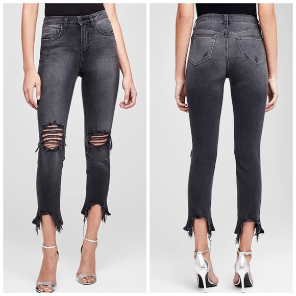 L'AGENCE Denim - L’AGENCE High Line High Rise Distressed Skinny Jeans in Night Time Destruct 28